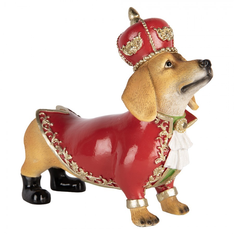 Christmas Decoration Figurine Dog 22x10x19 Cm Brown Plastic - 22*10*19 cm