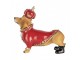 Christmas Decoration Figurine Dog 22x10x19 Cm Brown Plastic - 22*10*19 cm Clayre & Eef