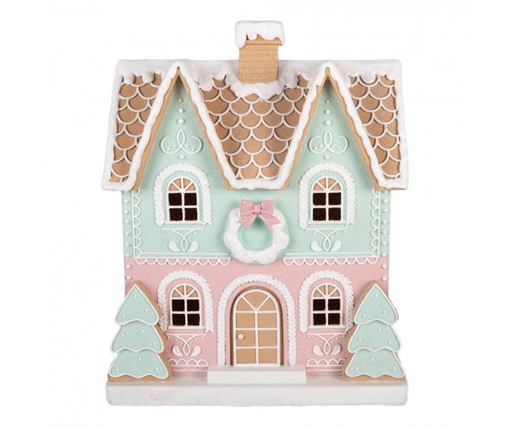Gingerbread House 38x20x48 Cm Brown Plastic - 38*20*48 cm Clayre & Eef