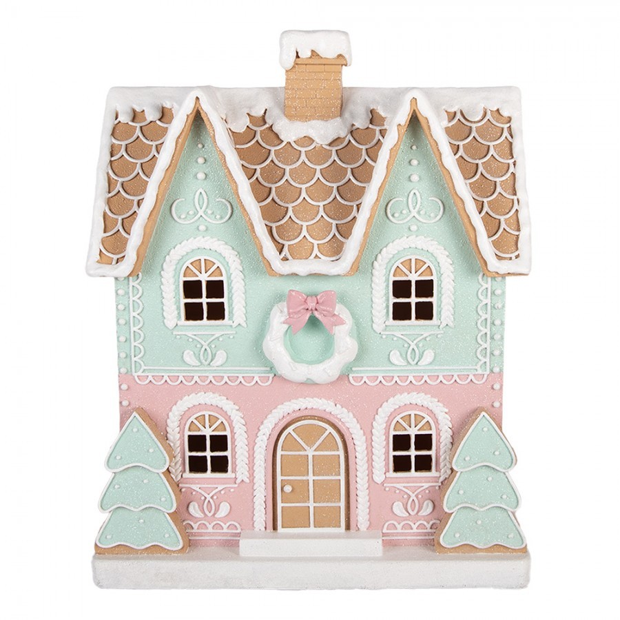 Gingerbread House 38x20x48 Cm Brown Plastic - 38*20*48 cm
