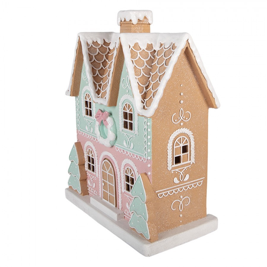 Gingerbread House 38x20x48 Cm Brown Plastic - 38*20*48 cm