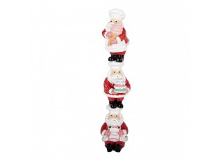 Christmas Decoration Figurine Santa Claus 12x14x52 Cm Red Plastic - 12*14*52 cm