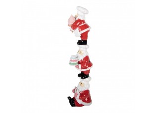 Christmas Decoration Figurine Santa Claus 12x14x52 Cm Red Plastic - 12*14*52 cm