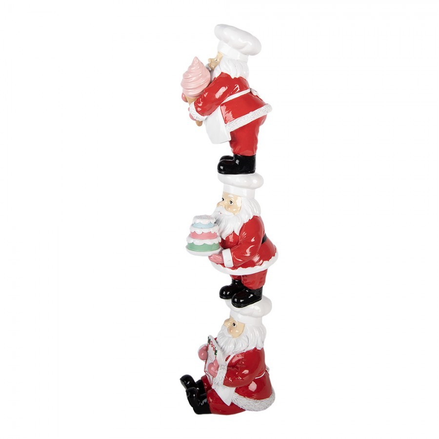 Christmas Decoration Figurine Santa Claus 12x14x52 Cm Red Plastic - 12*14*52 cm