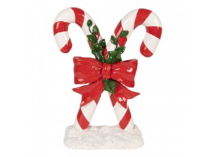 Christmas Decoration Figurine Candy Cane 19x8x25 Cm Red Plastic - 19*8*25 cm