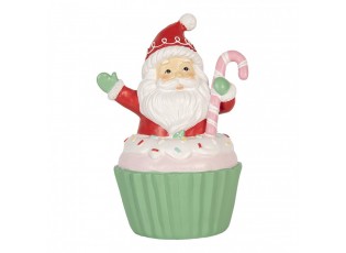 Christmas Decoration Figurine Santa Claus 10x8x14 Cm Red Plastic - 10*8*14 cm