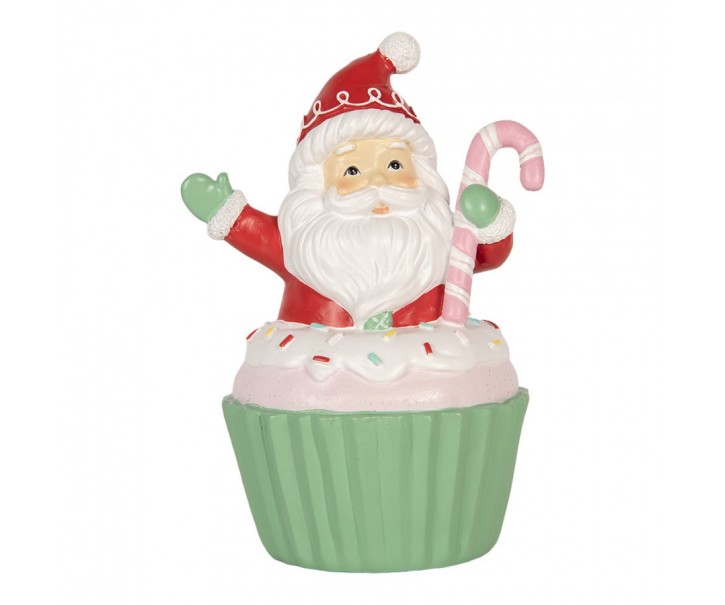 Christmas Decoration Figurine Santa Claus 10x8x14 Cm Red Plastic - 10*8*14 cm Clayre & Eef