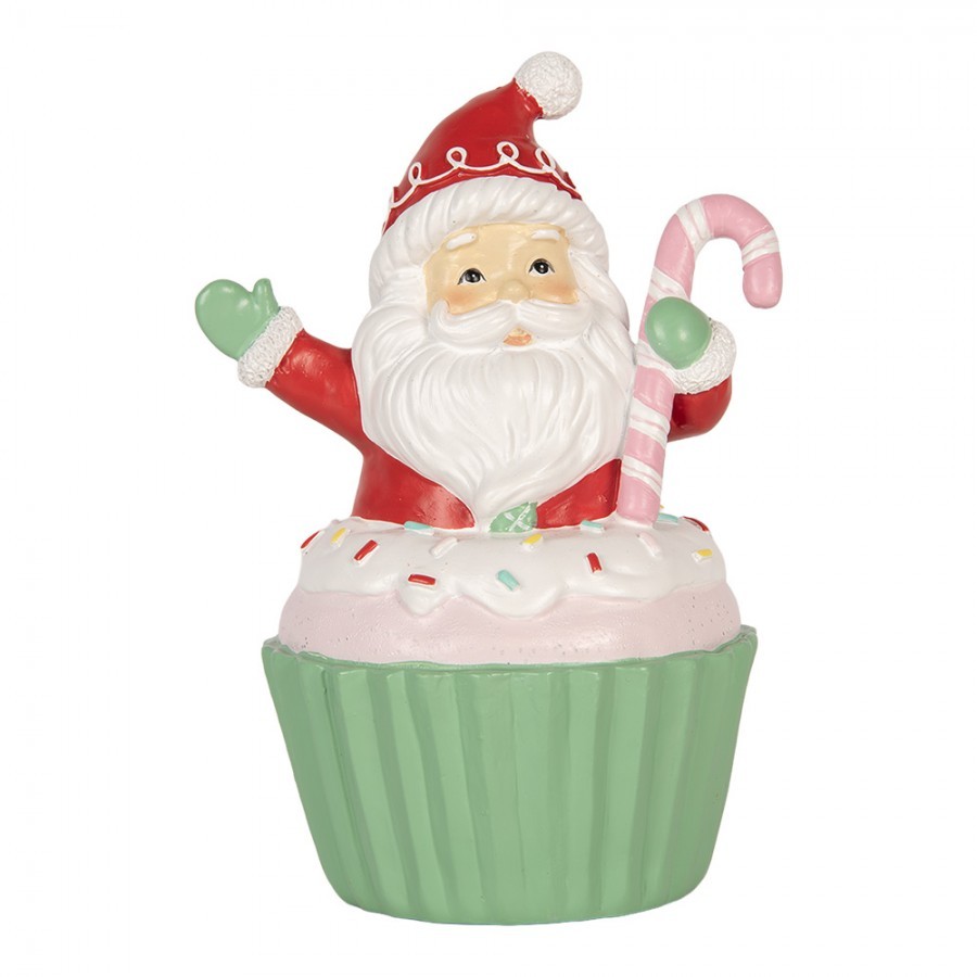 Christmas Decoration Figurine Santa Claus 10x8x14 Cm Red Plastic - 10*8*14 cm