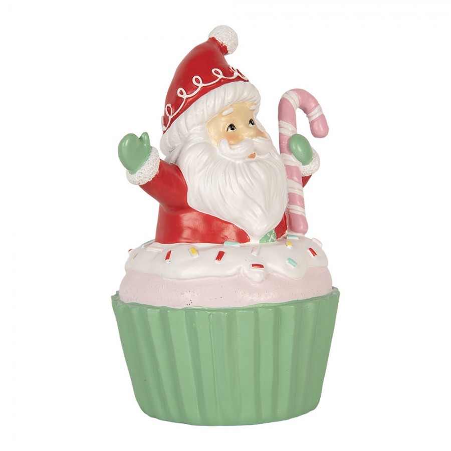 Christmas Decoration Figurine Santa Claus 10x8x14 Cm Red Plastic - 10*8*14 cm