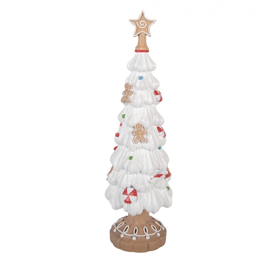 Christmas Decoration Figurine Christmas Tree ? 12x38 Cm White Plastic - ? 12*38 cm