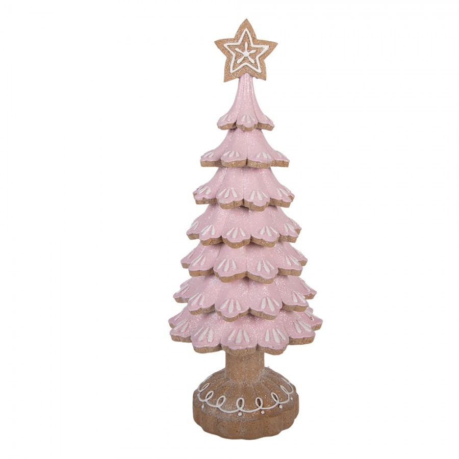 Christmas Decoration Figurine Christmas Tree ? 16x40 Cm Pink Plastic - ? 16*40 cm