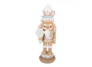 Christmas Decoration Figurine Nutcracker 11x11x32 Cm Brown Plastic - 11*11*32 cm