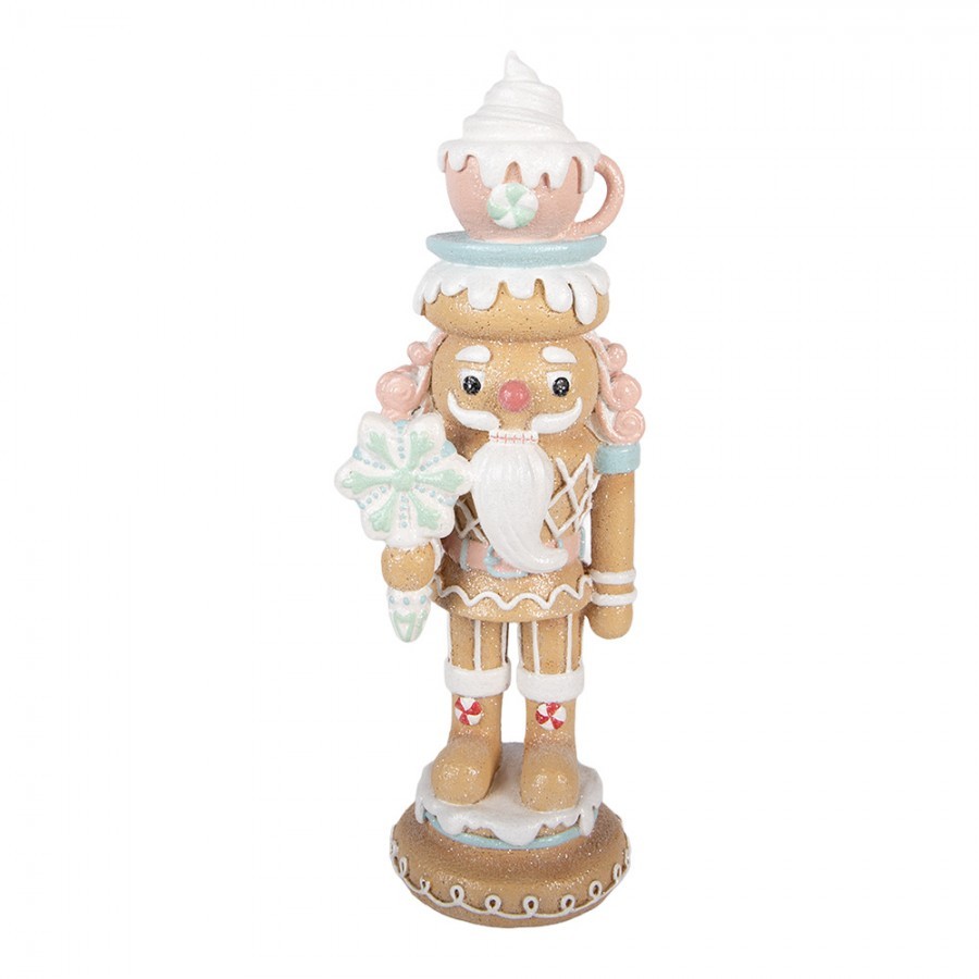 Christmas Decoration Figurine Nutcracker 11x11x32 Cm Brown Plastic - 11*11*32 cm