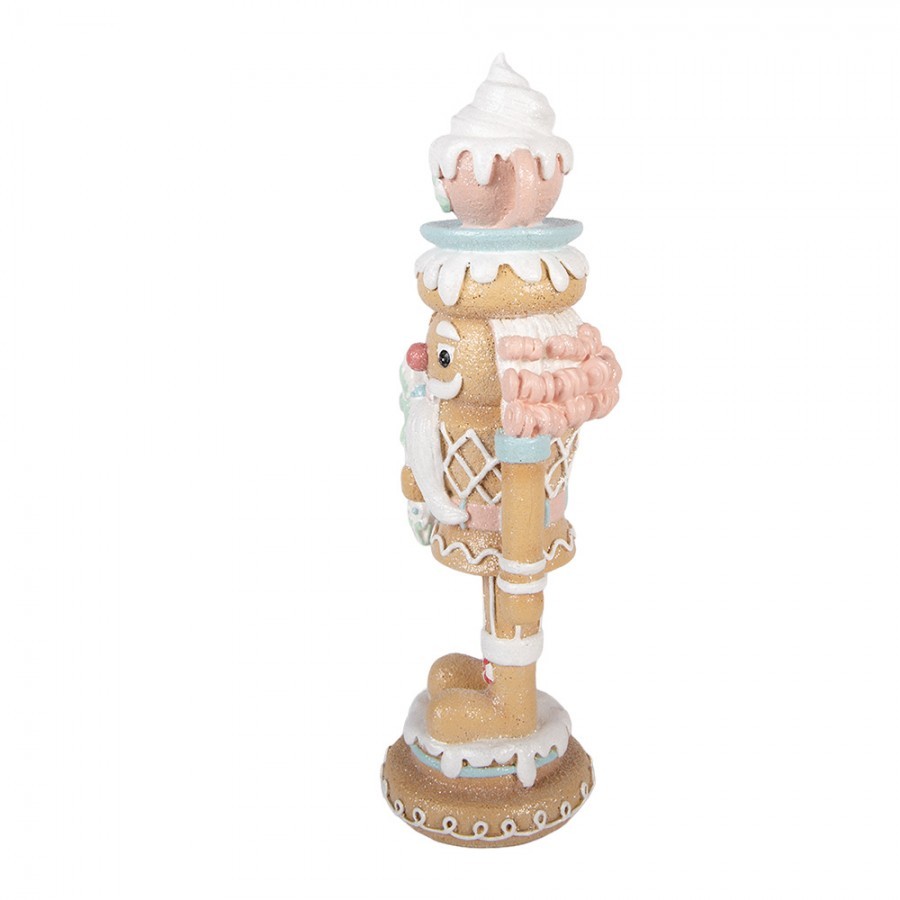 Christmas Decoration Figurine Nutcracker 11x11x32 Cm Brown Plastic - 11*11*32 cm