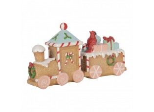 Christmas Decoration Figurine Train 23x5x12 Cm Brown Plastic - 23*5*12 cm