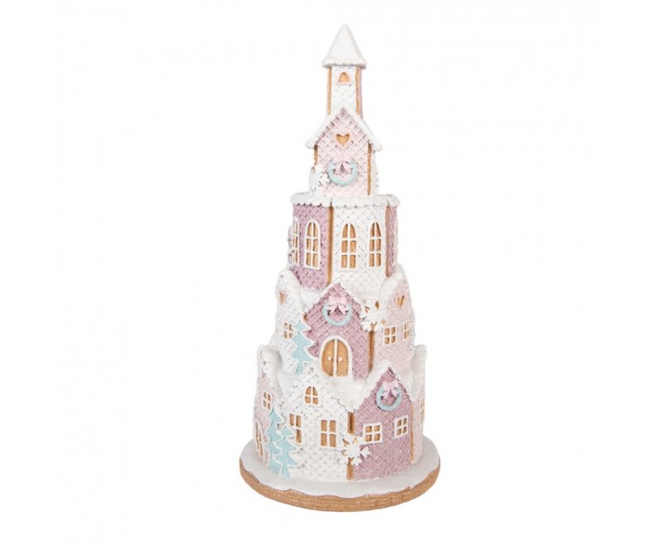 Gingerbread House 26x10x40 Cm Brown Plastic - ? 14*30 cm Clayre & Eef