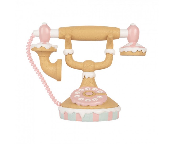 Dekorace retro telefon v cukrovém designu Clayre & Eef - 25*13*19 cm Clayre & Eef