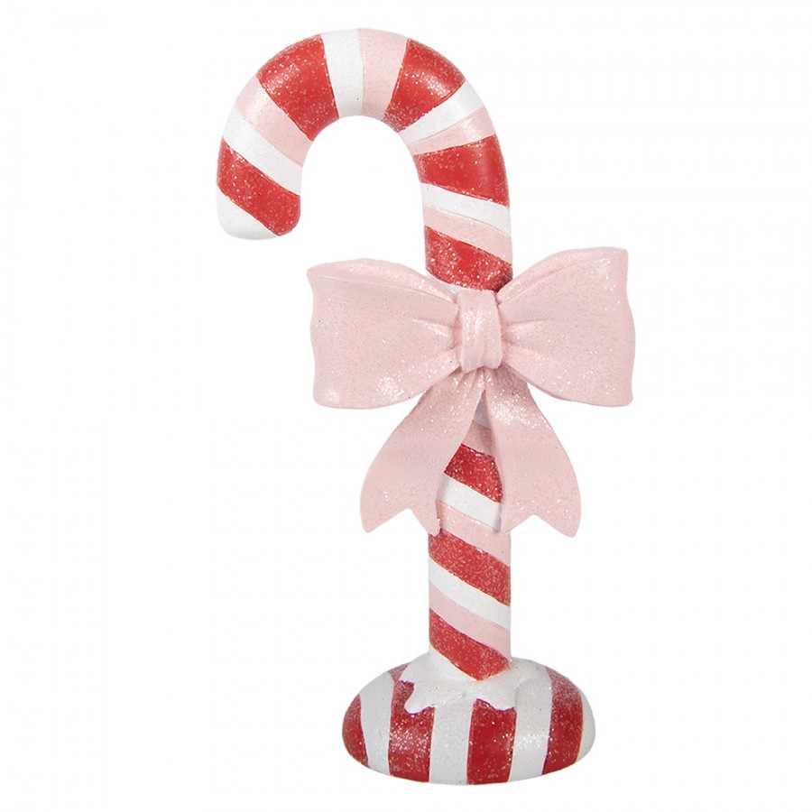 Christmas Decoration Figurine Candy Cane 11x6x20 Cm Red Plastic - 11*6*20 cm