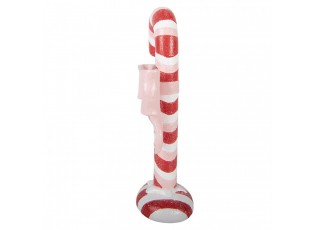 Christmas Decoration Figurine Candy Cane 11x6x20 Cm Red Plastic - 11*6*20 cm