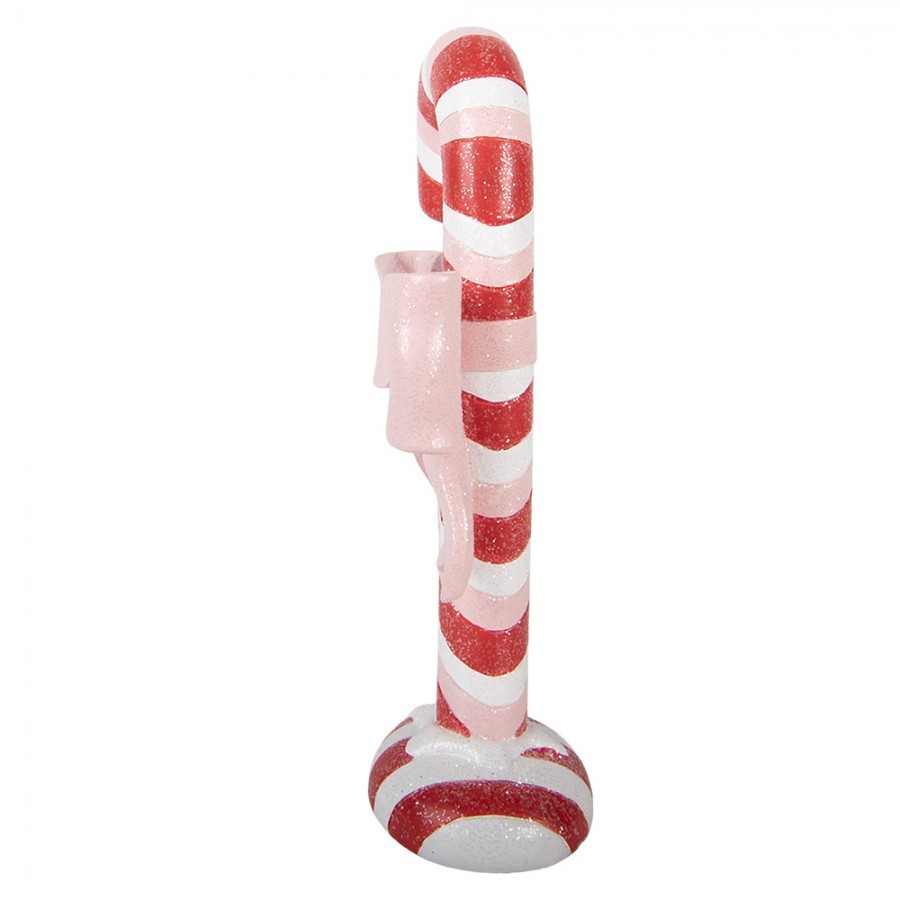 Christmas Decoration Figurine Candy Cane 11x6x20 Cm Red Plastic - 11*6*20 cm