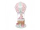 Christmas Decoration Figurine Hot Air Balloon 18x14x31 Cm Pink Plastic - 18*14*31 cm Clayre & Eef