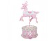 Christmas Decoration With LED Lighting Deer 17x14x29 Cm Pink Plastic - 17*14*29 cm / 2*AAA Clayre & Eef