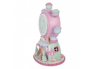 Christmas Decoration Figurine Giant Wheel 23x17x31 Cm Pink Plastic - 23*17*31 cm / 2*AA