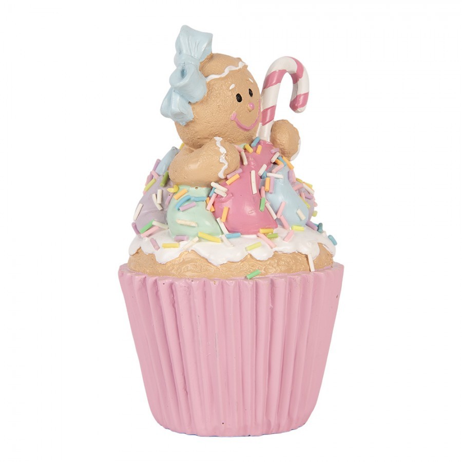 Vánoční dekorace Cupcake s perníčkem Pastel Christmas Chic - Ø 9*16 cm