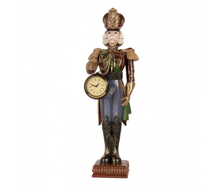 Christmas Decoration Figurine Nutcracker 15x11x45 Cm Red Plastic - 15*11*45 cm Clayre & Eef