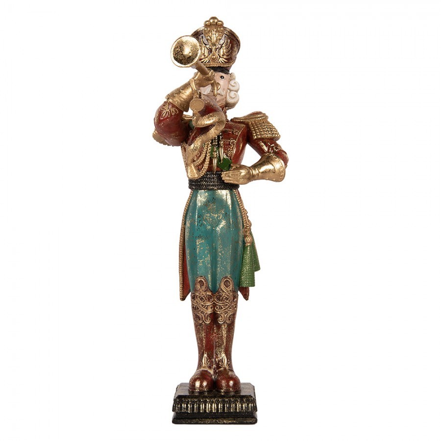 Christmas Decoration Figurine Nutcracker 14x15x40 Cm Red Plastic - 14*15*40 cm