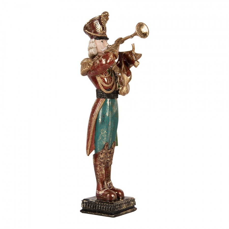 Christmas Decoration Figurine Nutcracker 14x15x40 Cm Red Plastic - 14*15*40 cm