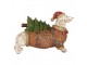 Decorative Figurine Dog 21x6x14 Cm White Plastic - 21*6*14 cm Clayre & Eef