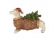 Dekorace figurka jezevčík ve světříku seč stromkem - 21*6*14 cm Clayre & Eef