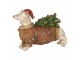Decorative Figurine Dog 21x6x14 Cm White Plastic - 21*6*14 cm Clayre & Eef