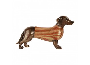 Decorative Figurine Dog 40x11x24 Cm Brown Plastic - 40*11*24 cm
