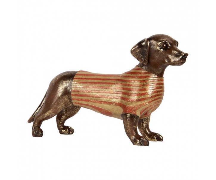 Dekorace figurka jezevčík ve světříku - 40*11*24 cm Clayre & Eef