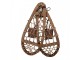 Hnědá antik dekorace sněžnice Snowshoes Vintage - 20*6*35 cm Clayre & Eef