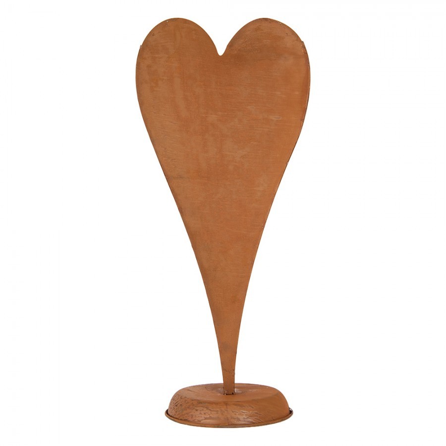 Rustikální rezavá dekorace srdce Heart Rust - 27*6*63 cm