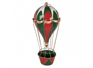 Vánoční kovová dekorace horkovzdušný balón- Ø 28*66 cm