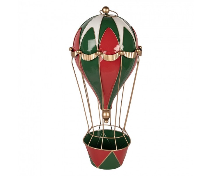 Vánoční kovová dekorace horkovzdušný balón- Ø 28*66 cm Clayre & Eef