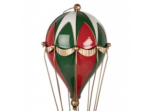 Vánoční kovová dekorace horkovzdušný balón- Ø 28*66 cm