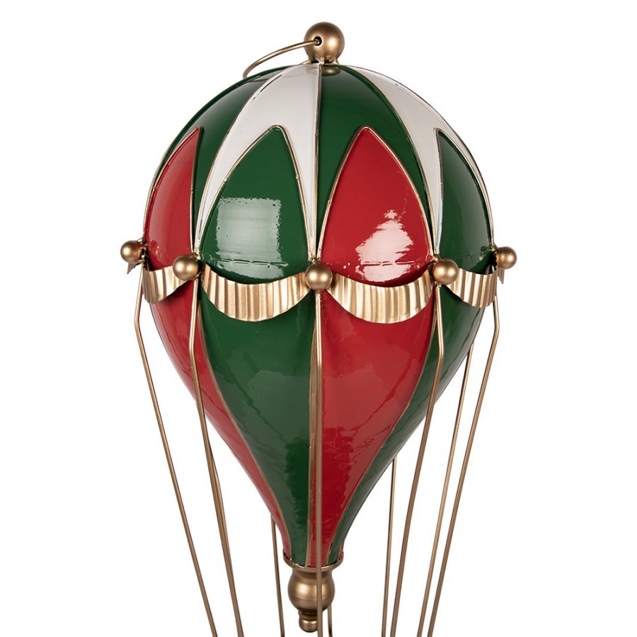 Vánoční kovová dekorace horkovzdušný balón- Ø 28*66 cm