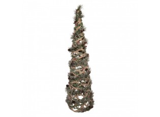 Christmas Decoration With LED Lighting Christmas Tree ? 24x81 Cm Green Rattan - LED ? 24*81 cm / 3*AA