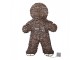 Christmas Decoration With LED Lighting Gingerbread Man 40x61 Cm Brown Rattan - LED 40*61 cm / 3*AA Clayre & Eef