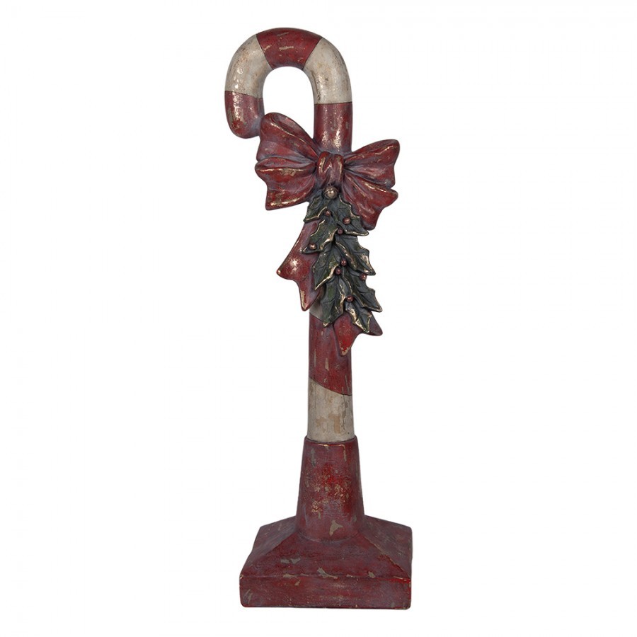 Christmas Decoration Figurine Candy Cane 35x23x100 Cm Red Plastic - 35*23*100 cm