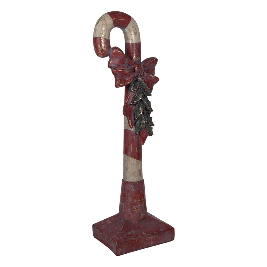 Christmas Decoration Figurine Candy Cane 35x23x100 Cm Red Plastic - 35*23*100 cm