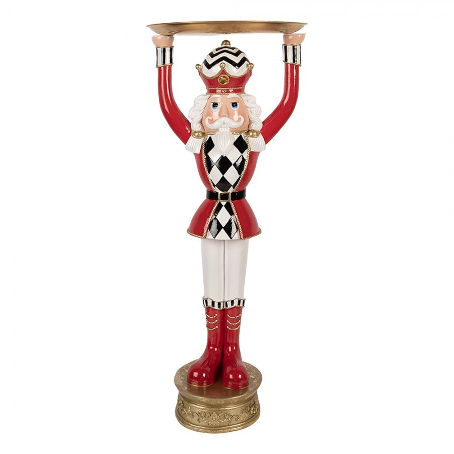 Christmas Decoration Figurine Nutcracker 30x30x65 Cm Red Plastic - 30*30*65 cm