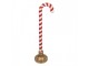 Christmas Decoration Figurine Candy Cane 33x24x101 Cm Red Plastic - 33*24*101 cm Clayre & Eef