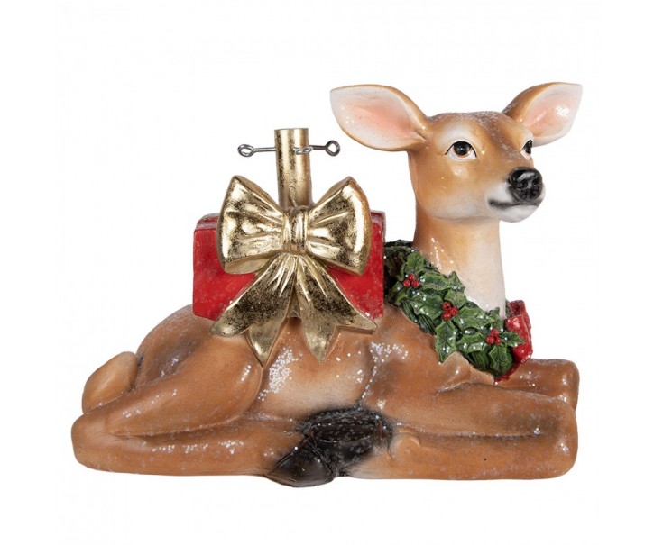 Christmas Tree Stand Deer 57x25x39 Cm Brown Plastic - 57*25*39 cm Clayre & Eef