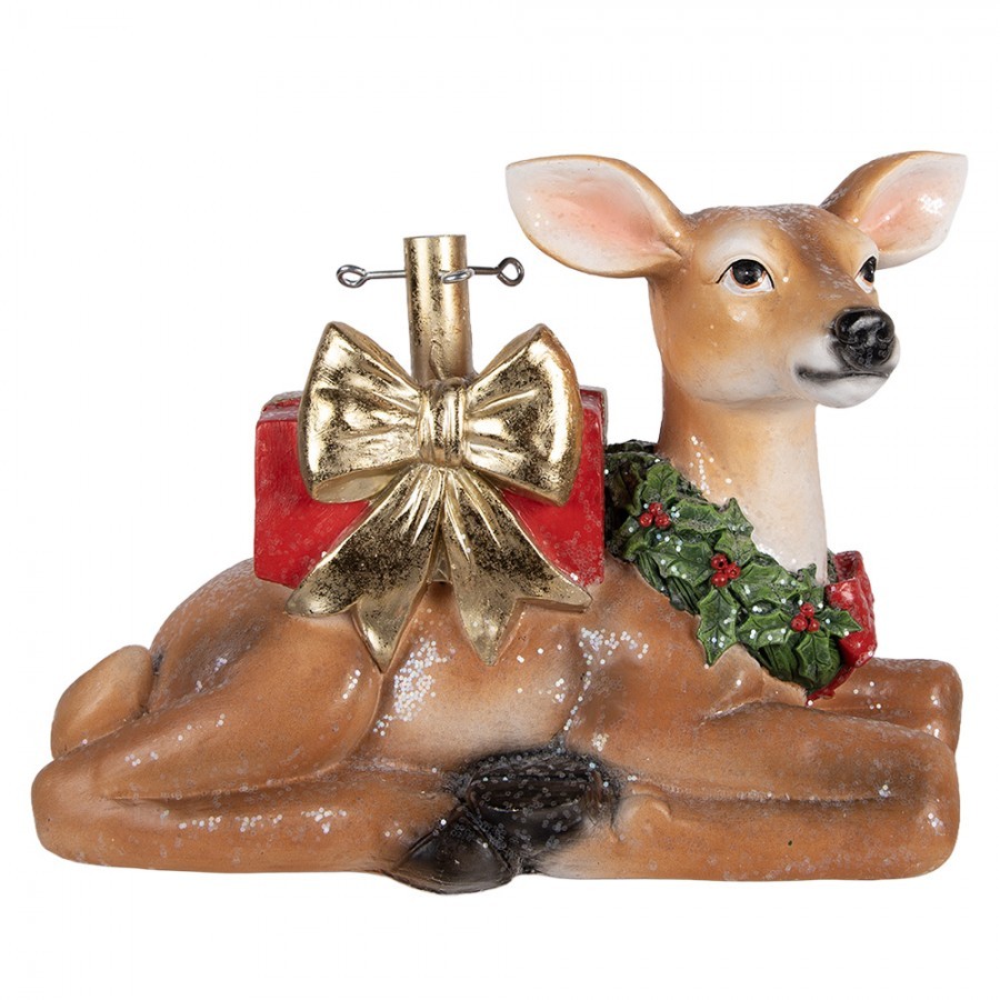 Christmas Tree Stand Deer 57x25x39 Cm Brown Plastic - 57*25*39 cm